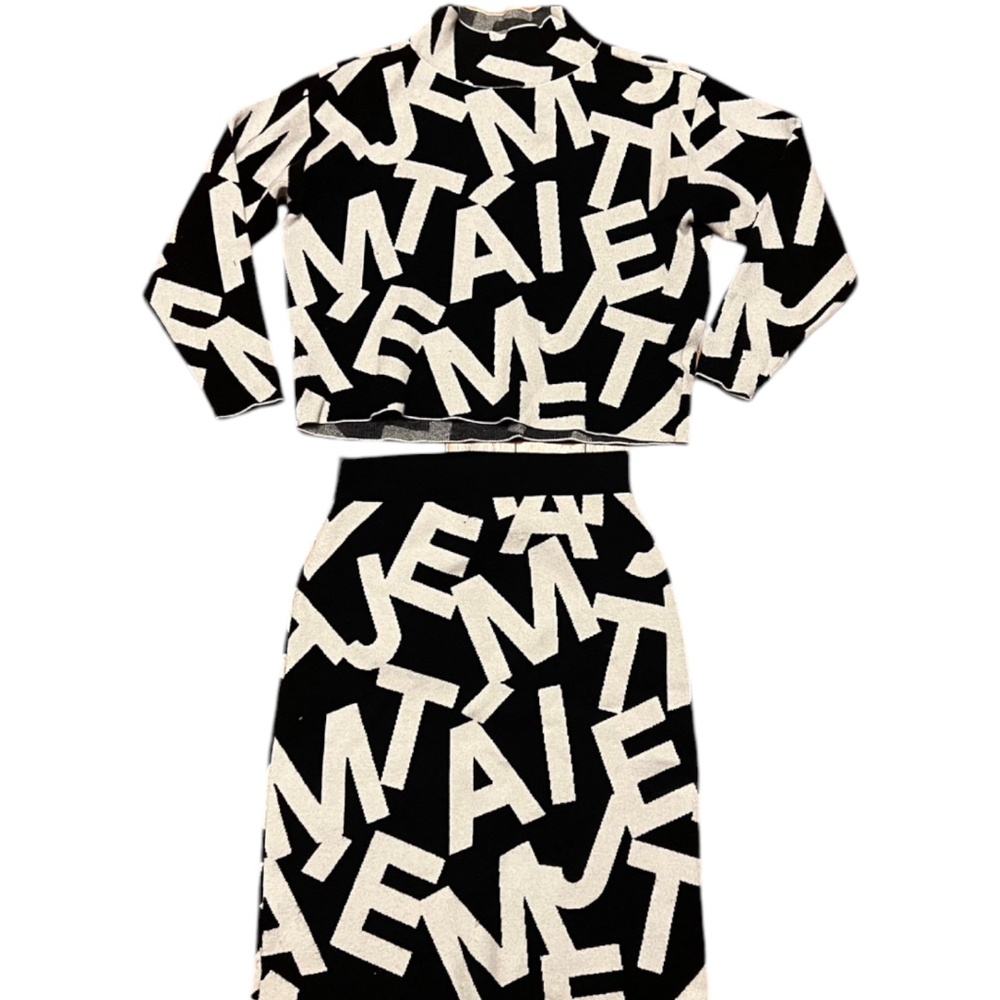Maeve Anthropologie knit sweater and skirt set